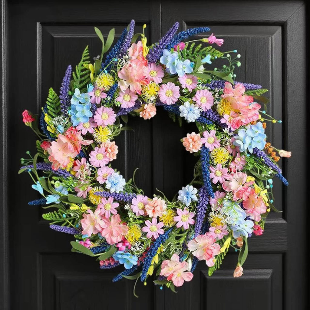 Fake Flower Garden Easter Wreaths