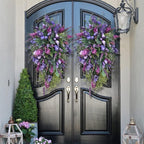 Spring Fake Purple Tulip Wreath