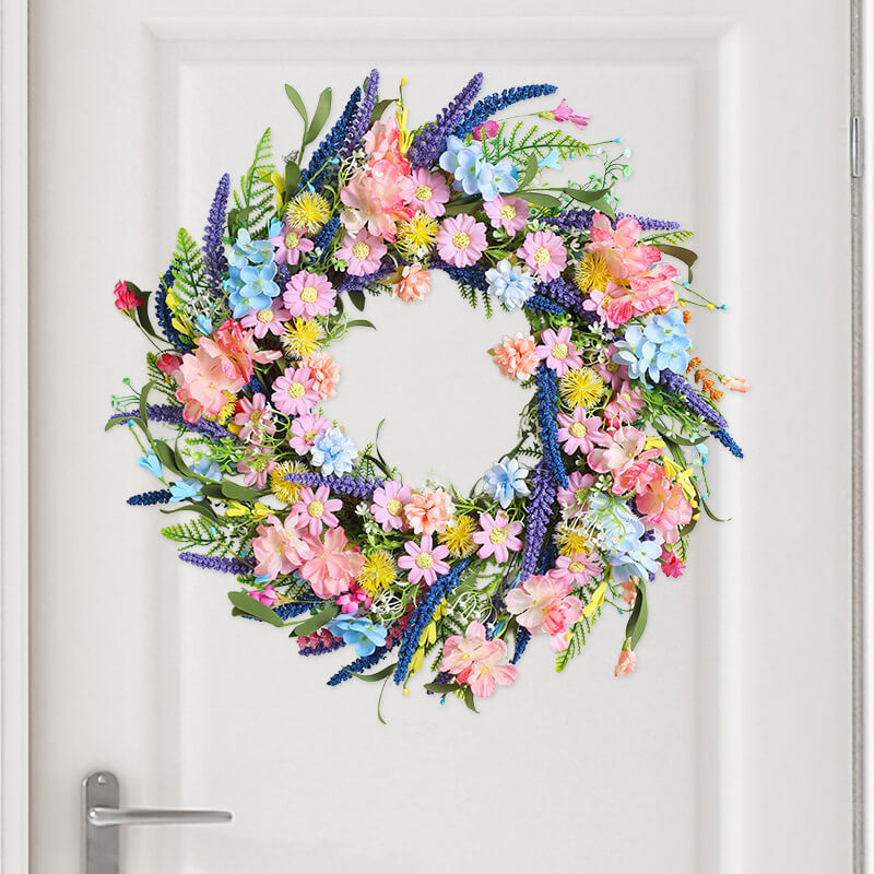 Fake Flower Garden Easter Wreaths