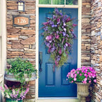 Spring Fake Purple Tulip Wreath