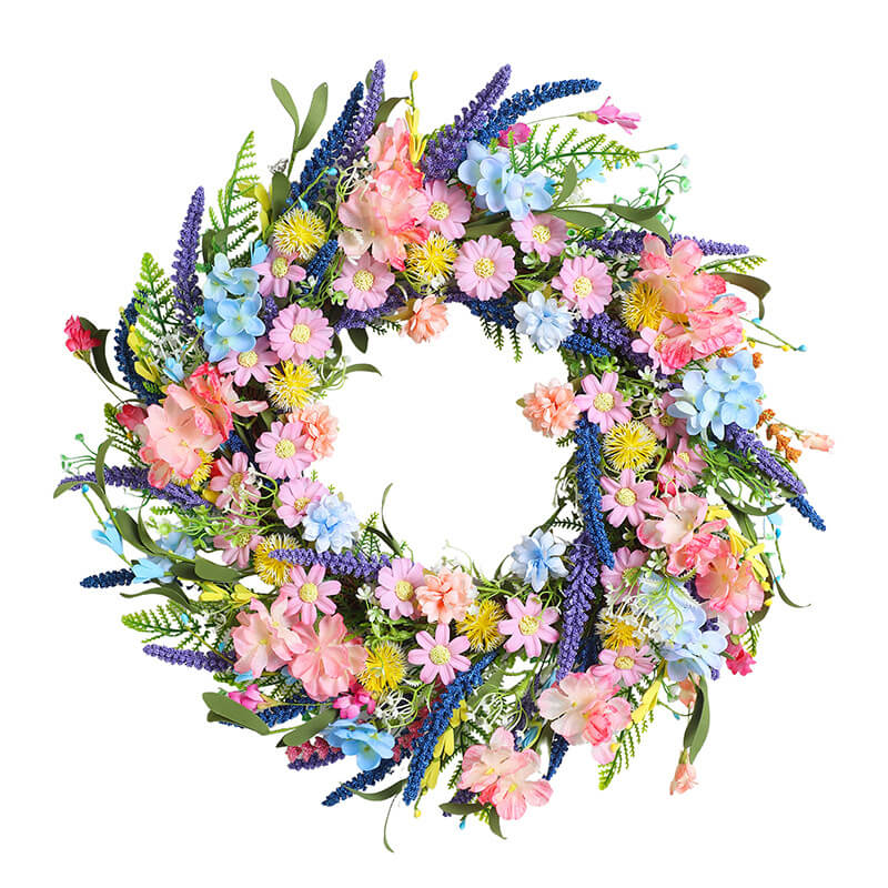 Fake Flower Garden Easter Wreaths