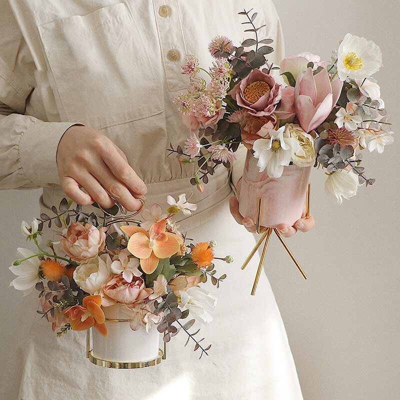flowers in tray