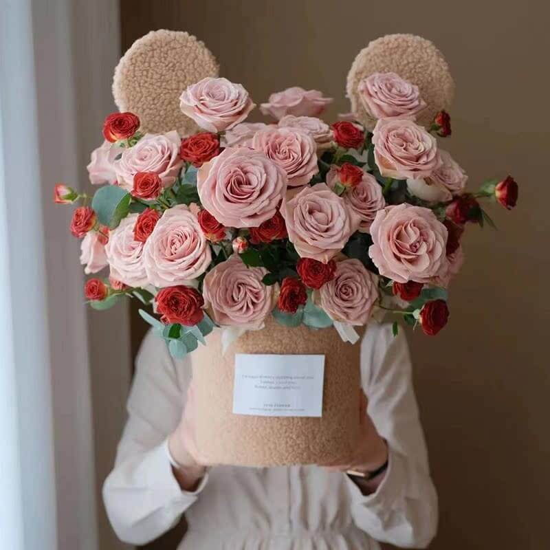 plush round flower box 