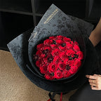 black floral wrapping paper
