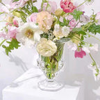 clear glass urn
