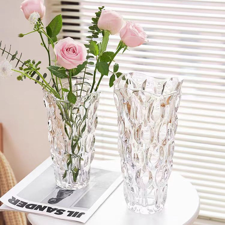 clear glass vase