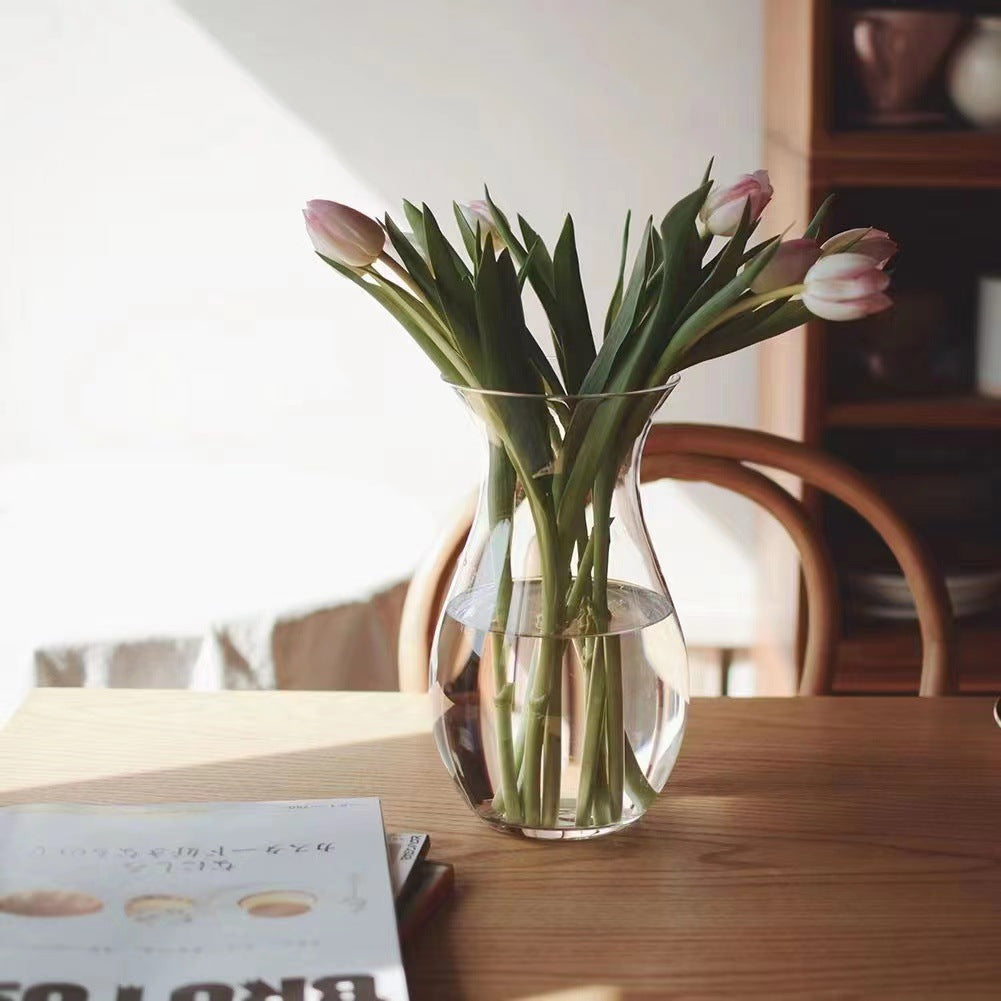 tulip glass vase 