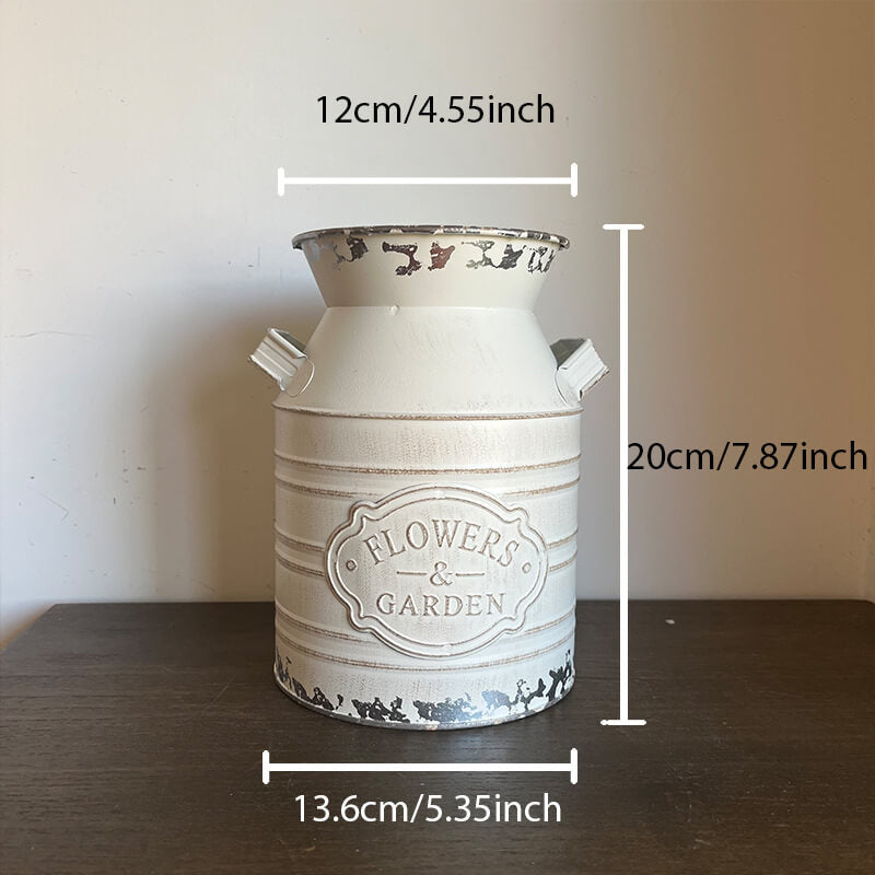 Rustic Metal Flower Vase