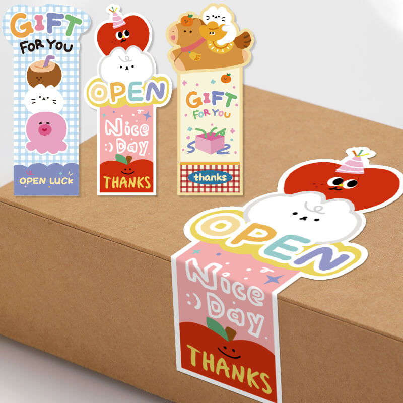 Cute box sealing stickers