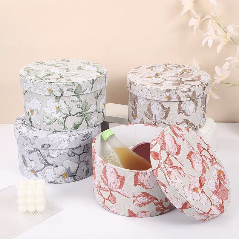 hat box flowers