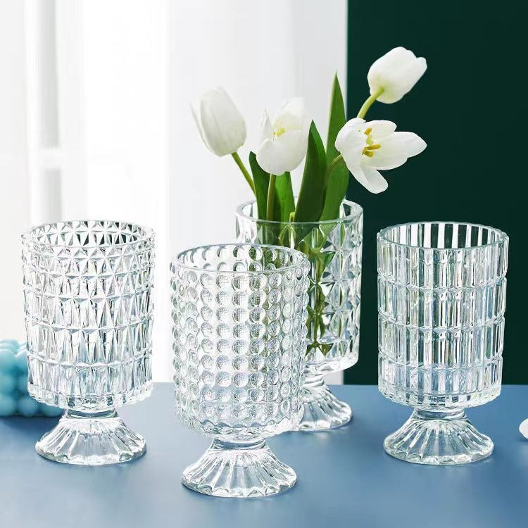 clear glass vases