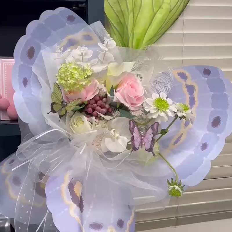 wrapping paper for bouquet