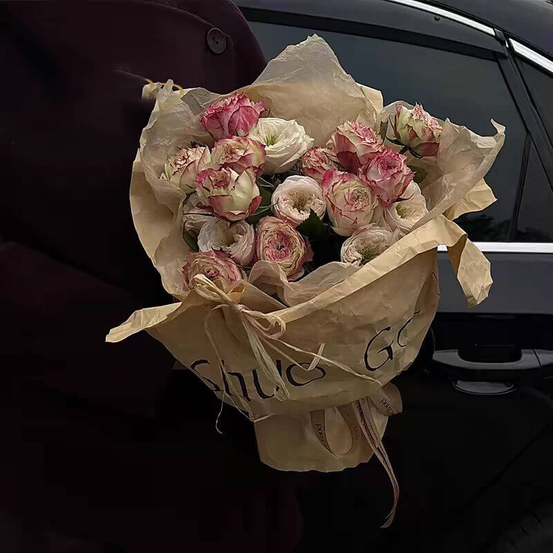 brown wrapping paper for flowers