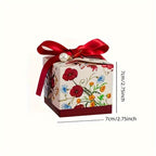 Caja de regalo cuadrada de papel para hornear, hecha a mano, con forma de jabón