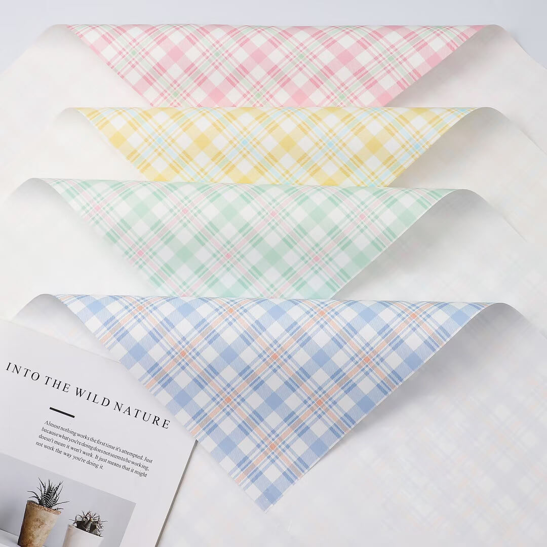 Plaid texture Paper, 22.5 × 22.5 Inch, 20 Sheets