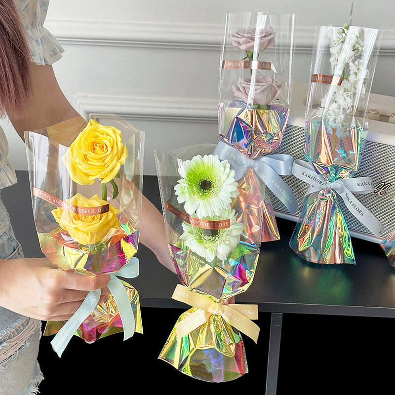 Papier d'emballage givré et imperméable pour fleurs coréennes 