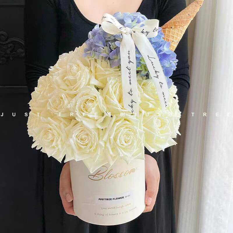 white round gift box