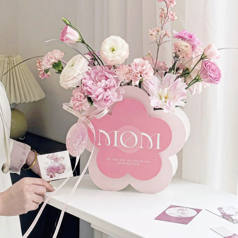 Lot de 10 sachets en papier pour compositions florales en forme de cœur