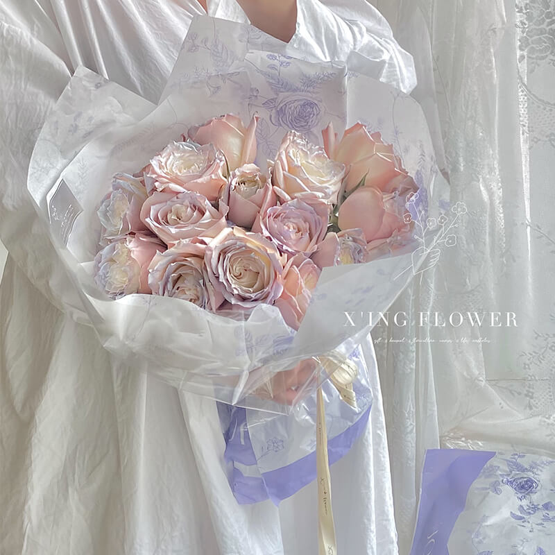 paper wrapping flowers