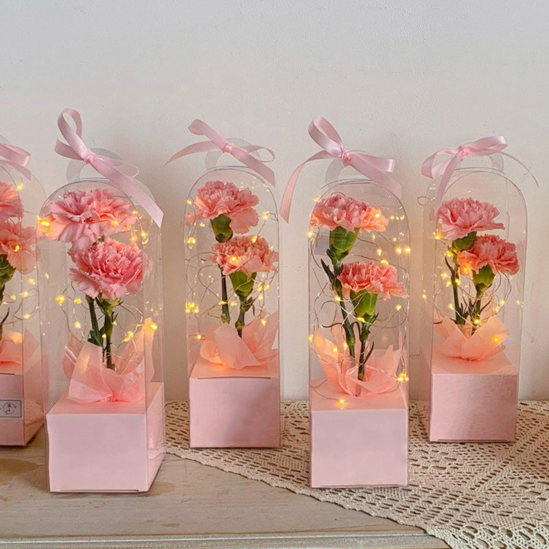 Transparent Panoramic Single Rose DIY Flower Box
