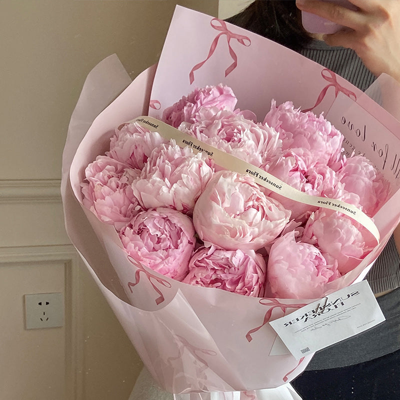 wrapping paper flower bouquet
