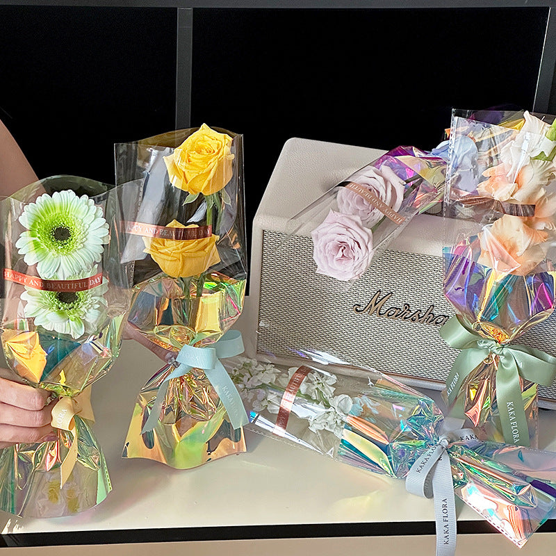 Papier d'emballage givré et imperméable pour fleurs coréennes 