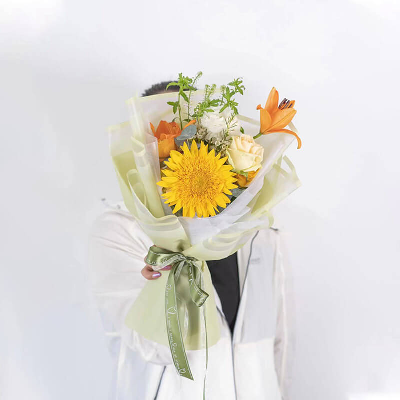 flower wrapping paper in store