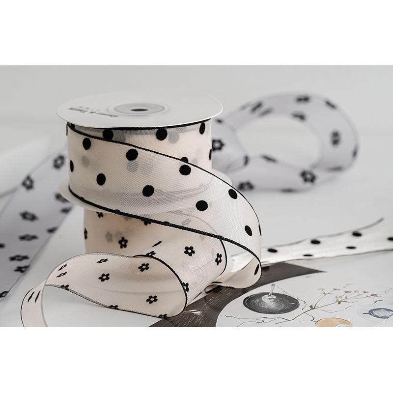polka dot wired ribbon