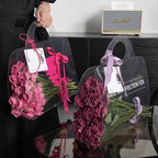 Lot de 10 sachets en papier pour compositions florales en forme de cœur