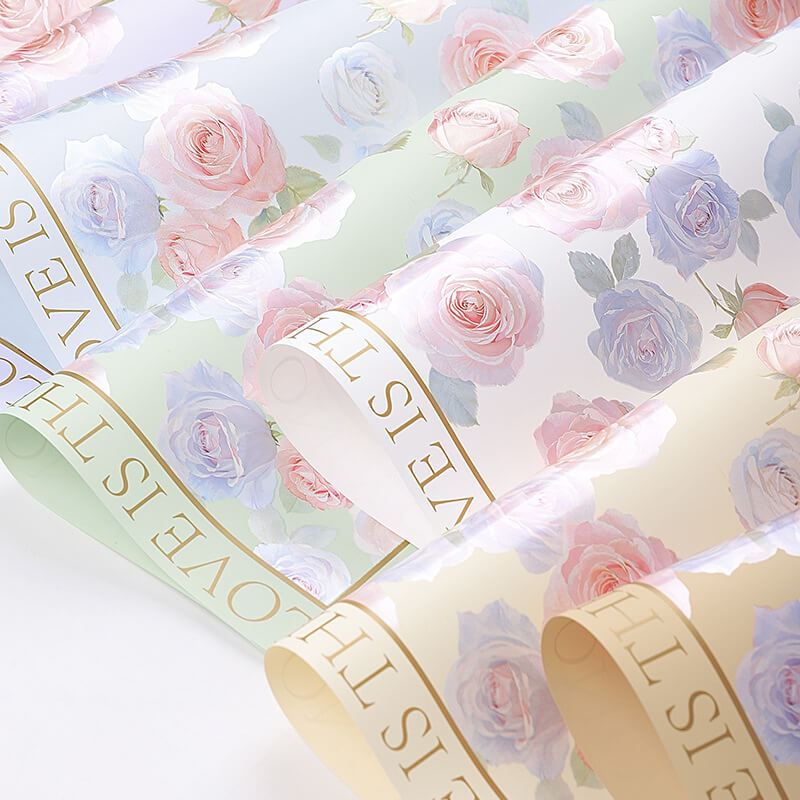 rose gift wrapping paper