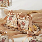 Caja de regalo cuadrada de papel para hornear, hecha a mano, con forma de jabón