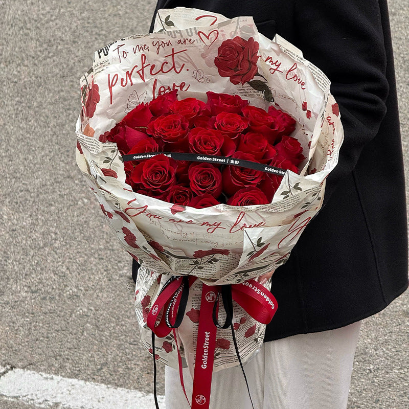 how to wrap bouquet in paper