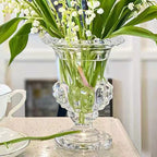 clear glass urn