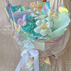 Caja de flores redonda de terciopelo 