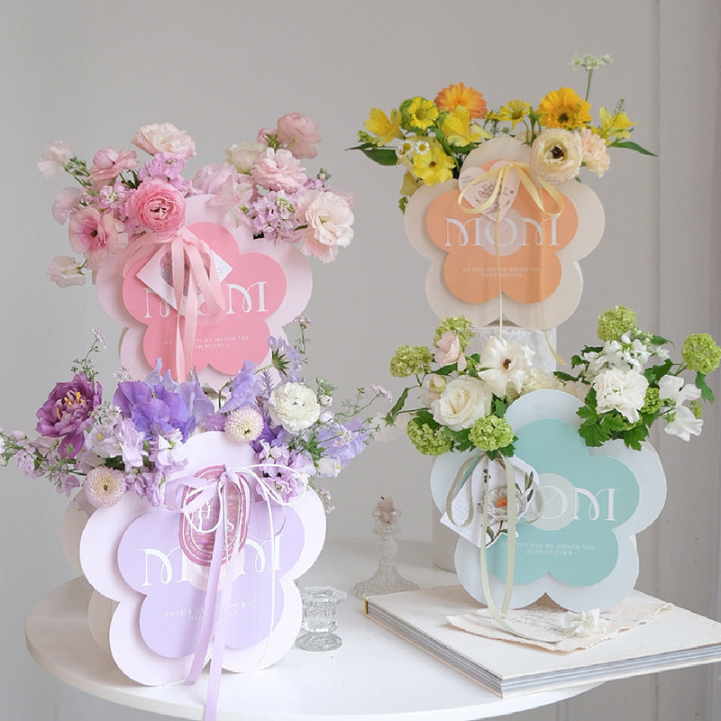 Hand-held Flower Gifts Box, 10×10×3.14 Inch