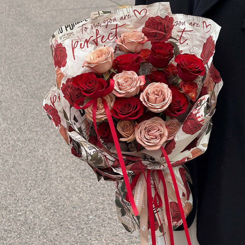rose paper wrap
