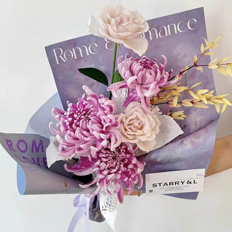 sheets flower wrapping paper