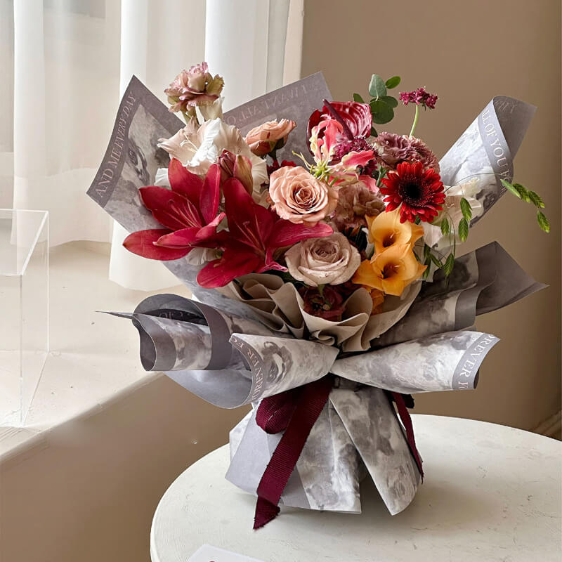 wrapping paper roses