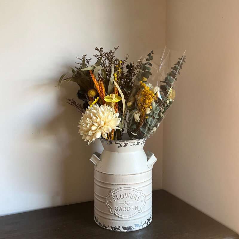 Rustic Metal Flower Vase