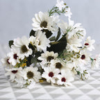silk flowers in vase