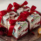 Caja de regalo cuadrada de papel para hornear, hecha a mano, con forma de jabón
