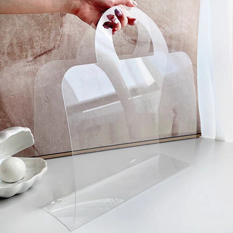 Bolsa de papel portátil para arreglos florales en forma de corazón, 10 unidades