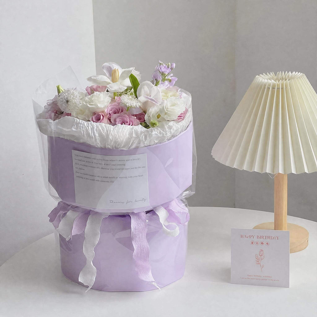 rose bouquet wrapping paper