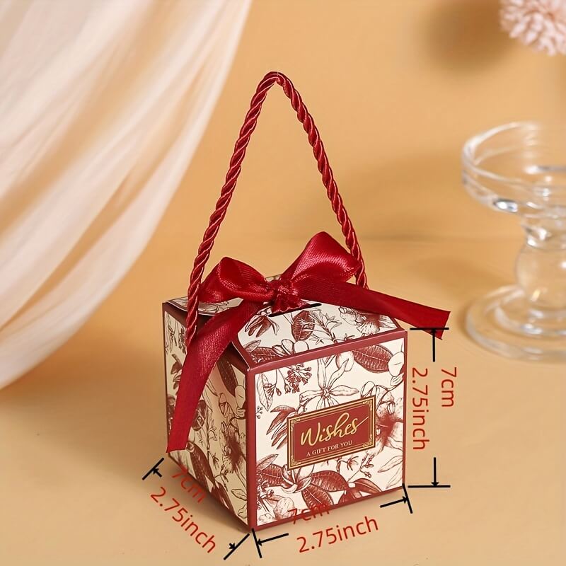 Floral Wedding Gift Boxes with Ribbons