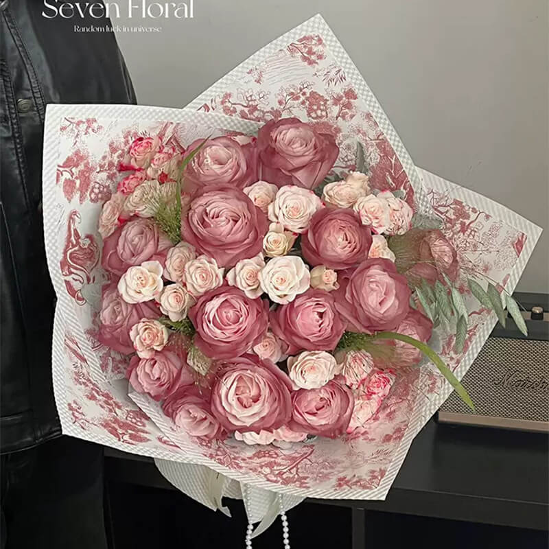 flowers wrapping paper
