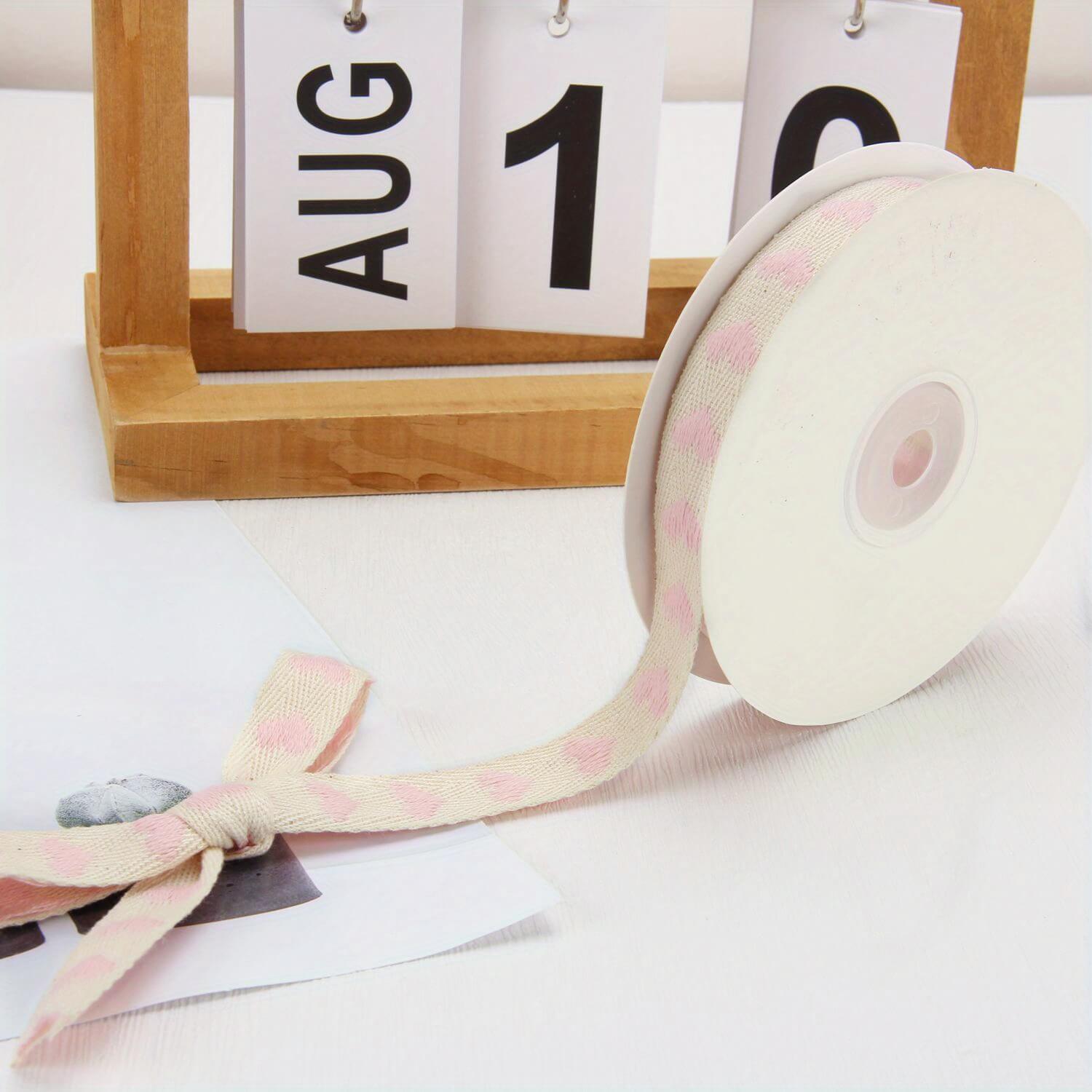 Embroidered Heart Ribbon