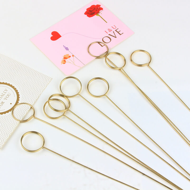 floral card holder picks