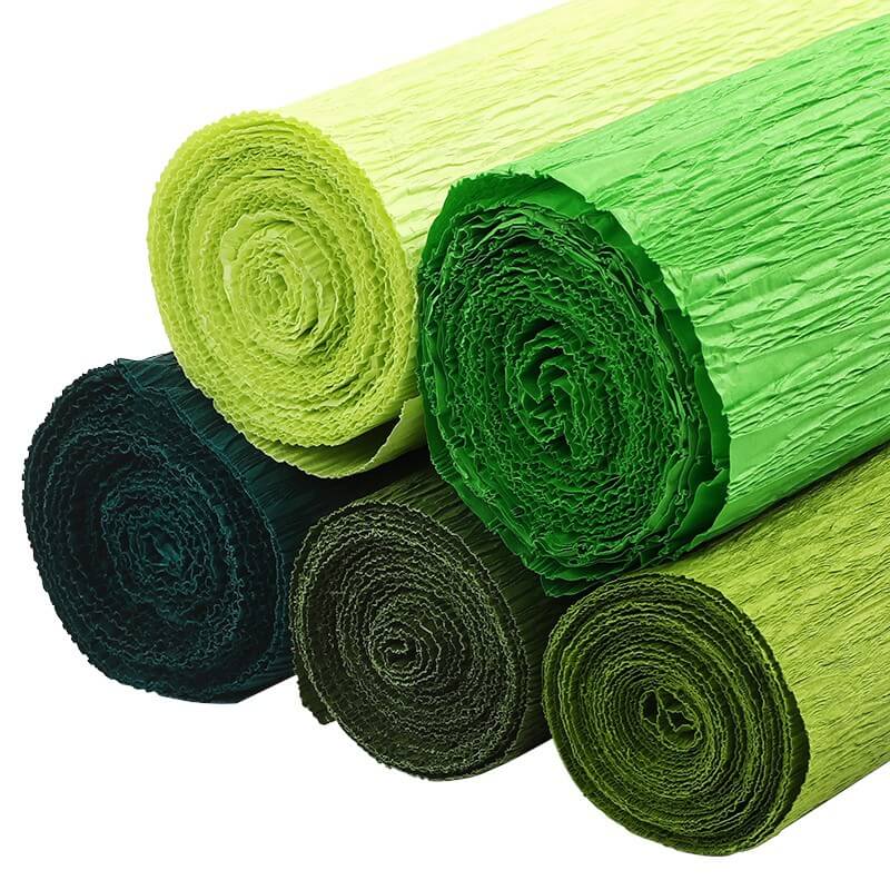 coloured crepe paper