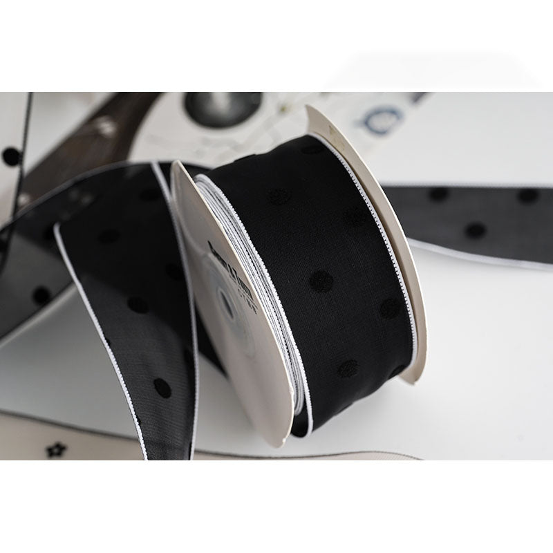 black wired ribbon