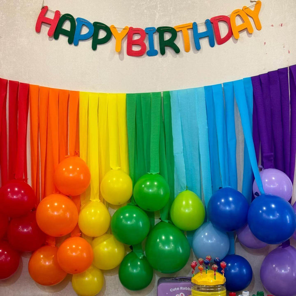 colorful crepe paper